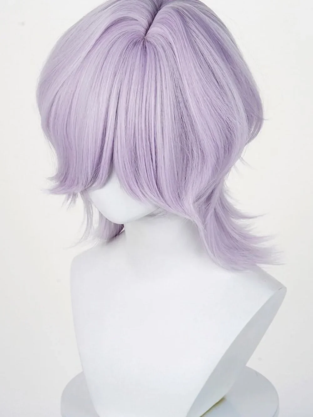 Cosplay Wig Anime Short Straight Synthetic Hair for Halloween Costume (Light Pur